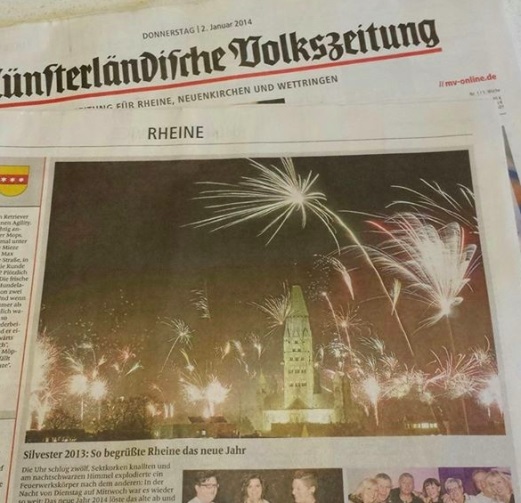 Silvester in Rheine - Zeitungsfoto Elly Heuvers
