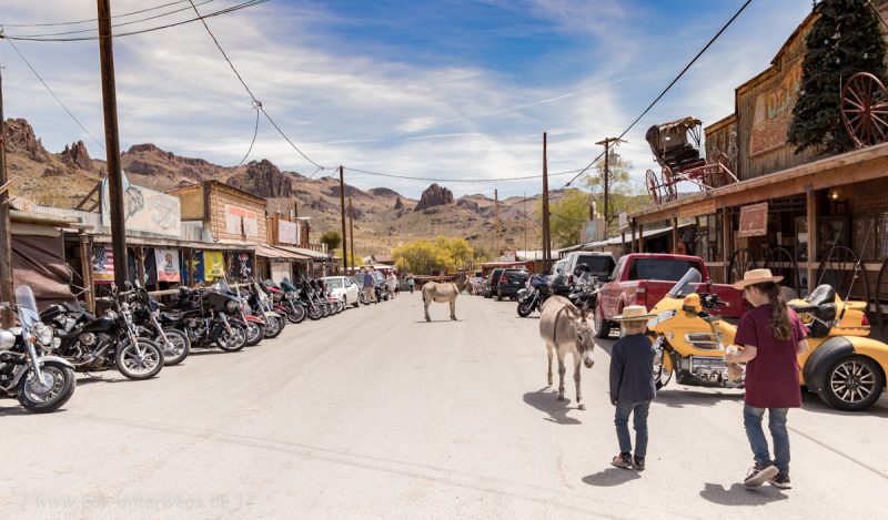 Die Route 66 Teil 2:  Wilde Esel in Oatman, grandiose Landschaften und ein letzter Route-66-Fotostop in Amboy