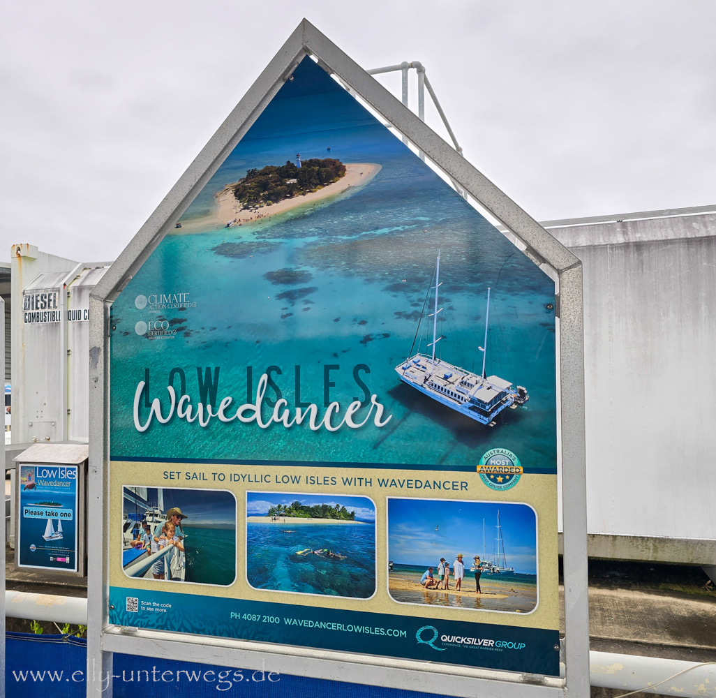Beschilderung an der Crystalbrook Marina in Port Douglas
