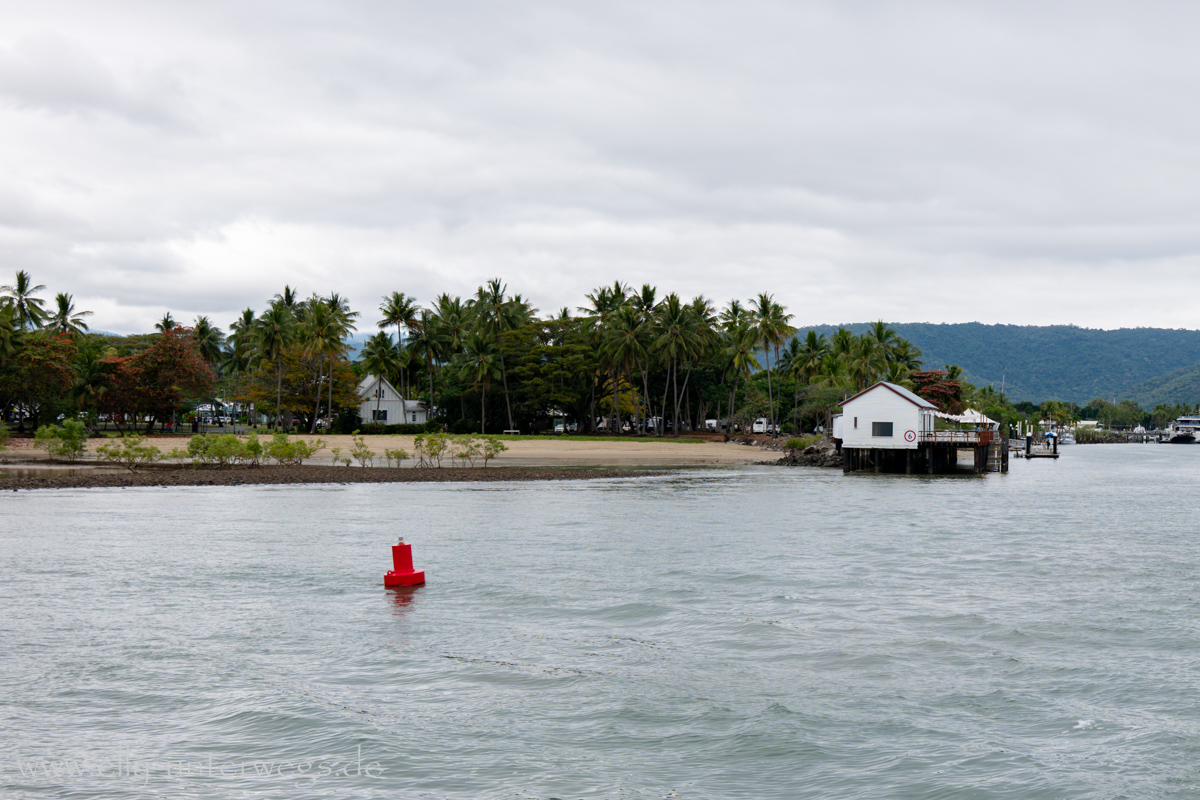 Katamaranfahrt Richtung Low Isles bei Wind