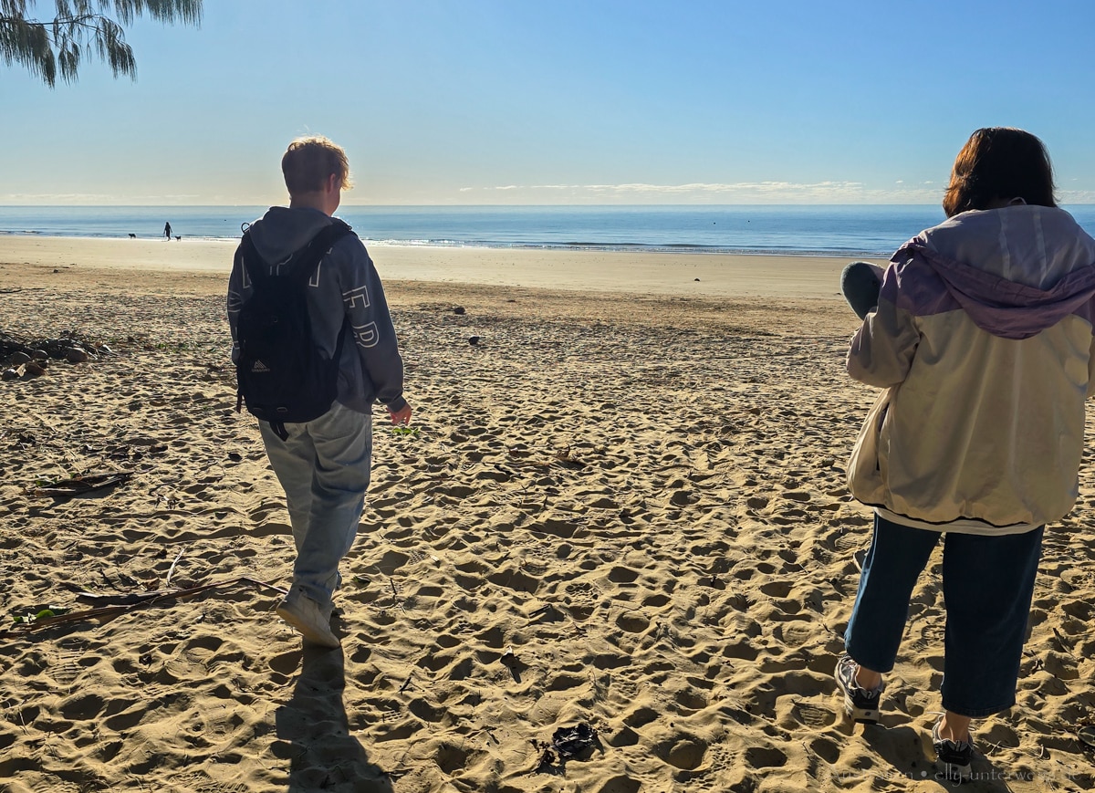 Letzter Strandwalk Mission Beach