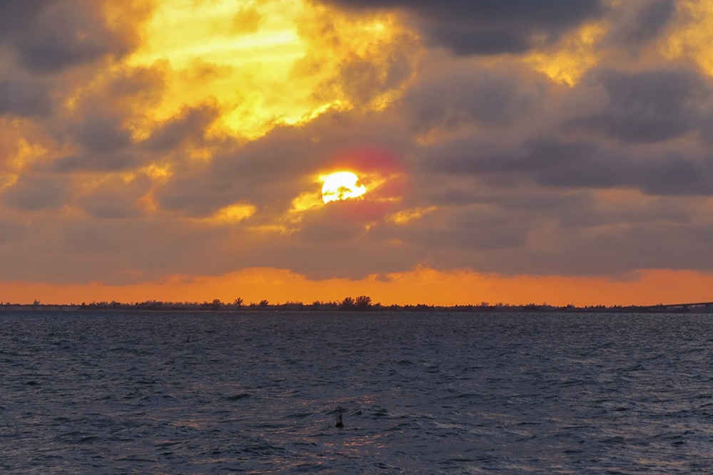 Oranger Sonnenuntergang in Fort Myers Beach