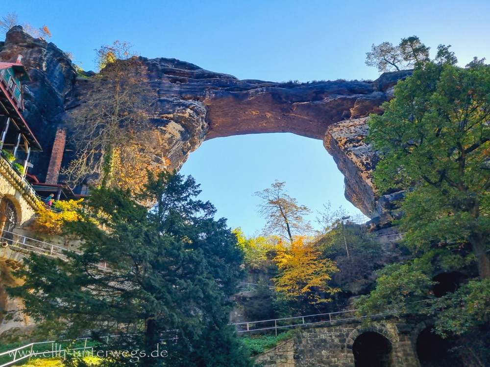 Blick auf das Prebischtor in der Böhmischen Schweiz
