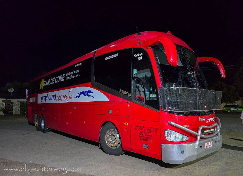 Mackay vor unserer Greyhound-Nachtfahrt nach Hervey Bay